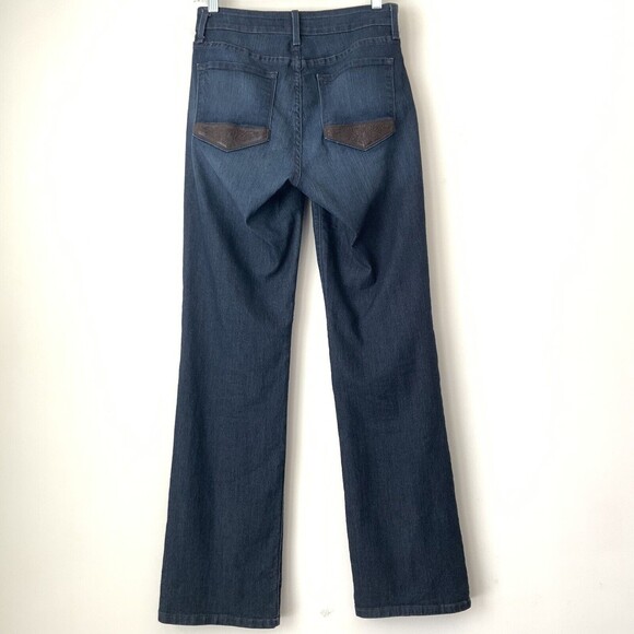 NYDJ Bootcut Blue Lift Tuck Technology Embroidered Pocket Jeans 2 - Picture 2 of 10